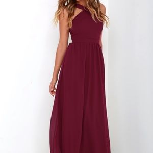 ❗️SOLD❗️Lulus Air Romance Wine Red Maxi Dress XS